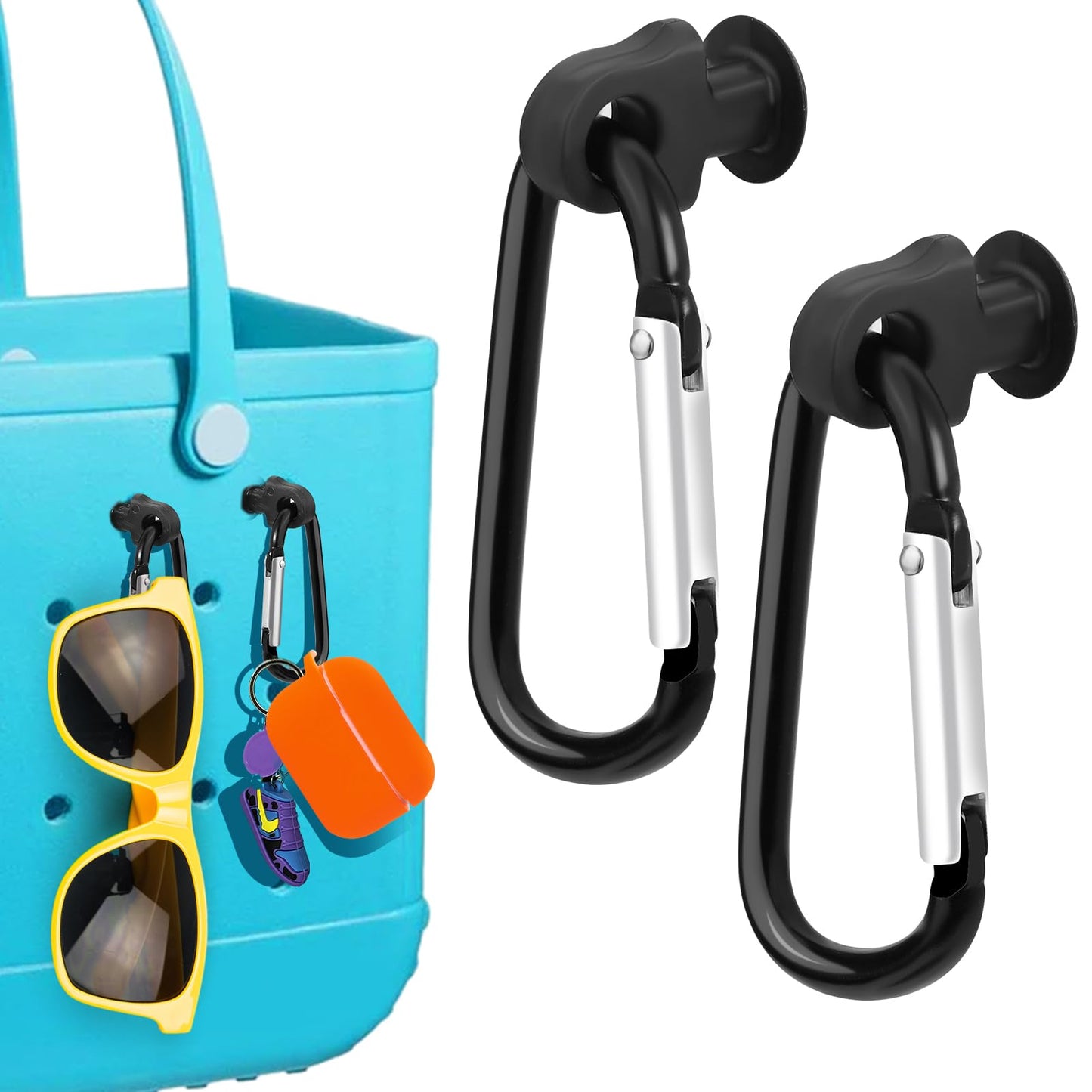 Mity rain Key Holder for For Bogg Bag, Accessories for Bogg Bags Original X Large, Insert Charm Carabiner Keychain Compatible with Bogg Bag Beach Tote Bag for Finding Your Keys In Your Bag Quickly