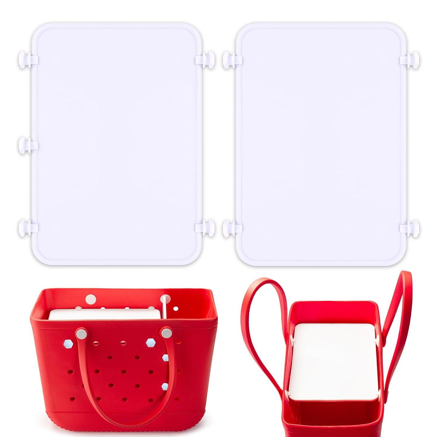 FIHCH Divider Tray for Bogg Bag Original Accessories for Bogg Bags X Large Beach Bag Accessories Suitable for Bogg Bag and Divide Space White,2PCS