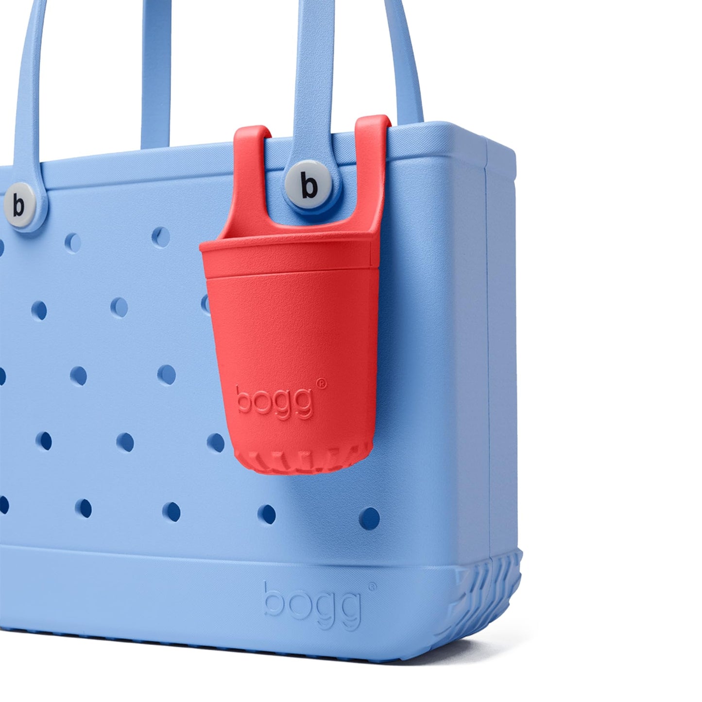 Bogg Bevy | Multipurpose Bogg Cup Holder and Drink Organizer | Used as Cup Holder, Phone Holder, and Water Bottle Holder | Durable Plastic Cup Holder Accessories | Coral