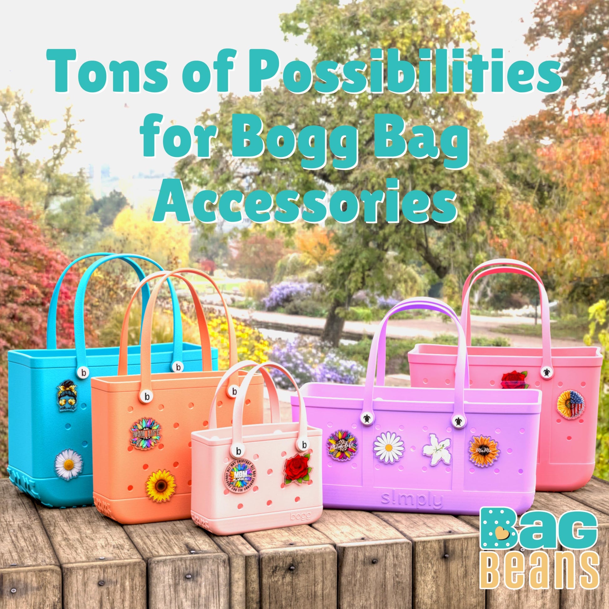 Bogg Bag Charms With Mom, Dental, Or Race Themes